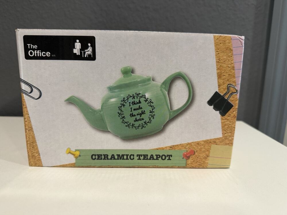 The Office : Jim’s Gift To Pam's teapot ceramic teapot 5"x 6” New In Box M52